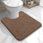OLANLY Toilet Rugs U-Shaped 20x20, Soft Absorbent Chenille Contour Rugs by OLANLY