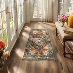 Yamaziot Washable Runner Rug, 2x4 Non-Slip Boho Vintage Hallway Kitchen Rug - Image 6