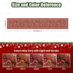 2x12 Christmas Runner Rug for Hallway,Washable Kitchen Rugs,Red - Image 2