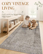 OLANLY 2x4 Washable Accent Rug Non Slip Carpet for Entryway Kitchen Bedside - Image 3
