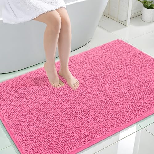 OLANLY Large Bathroom Rugs 44x32, Extra Soft Absorbent Chenille Bath Rugs by OLANLY