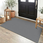 EARTHALL Washable Runner Rug, Non Slip Indoor Doormat, 2x4 Ft, Dark Gray by Unknown