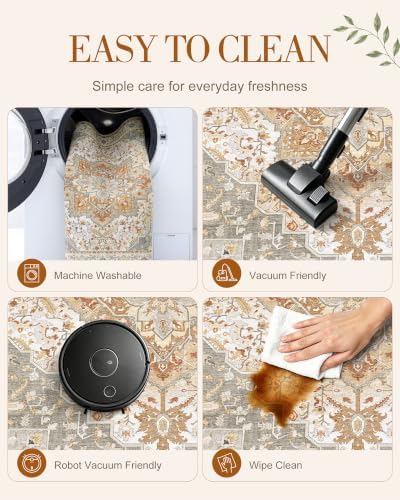 OLANLY 3x5 Washable Accent Rug, Soft Non Slip Carpet for Entryway Bedside - Image 6
