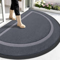 OLANLY Half Circle Front Door Mat Outside 59x34 All-Season Rubber Doormat by OLANLY