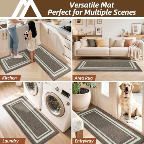 COSY HOMEER Kitchen Rugs Sets of 2 Non-Slip Washable,20"x30"+20"x48" - Image 6