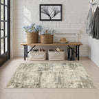 Area Rug Living Room: 3x5 Modern Washable Soft Carpet Ash Brown - Image 3