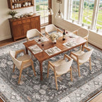 SameBed 9x12 Area Rug Living Room, Vintage Washable Carpet Warm Taupe - Image 2