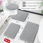 OLANLY Small Bathroom Rugs 24x16, Extra Soft Absorbent Chenille Bath Rugs - Image 2