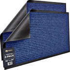 Front Door Mat, Indoor Outdoor Welcome Entryway Entrance Doormat 36x24 Blue by SierraConcepts