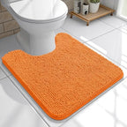 OLANLY Toilet Rugs U-Shaped 20x20, Soft Absorbent Chenille Contour Rugs by OLANLY
