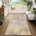 Beige Gold Rug Runners for Hallways Kitchen Non Slip Washable 2x6 Entryway Runner Rugs with Rubber Backing 6ft Long Carpet Runner for Laundry Room Bedroom, Low Pile Stain & Fade Resistant by Acapet