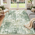 RELEANY Washable 5'x8' Abstract Area Rug for Living Room Light Green by RELEANY