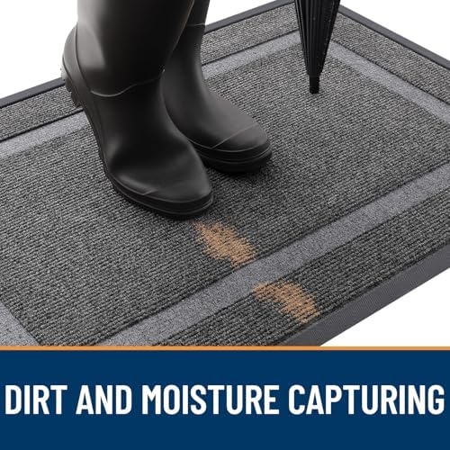 OLANLY Front Door Mat Outside 47x17, All-Season Heavy-Duty Rubber Doormat - Image 5