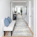 2'6 x 12' Runner Rug Non Slip,Washable Kitchen Rugs,Blue by Restydon