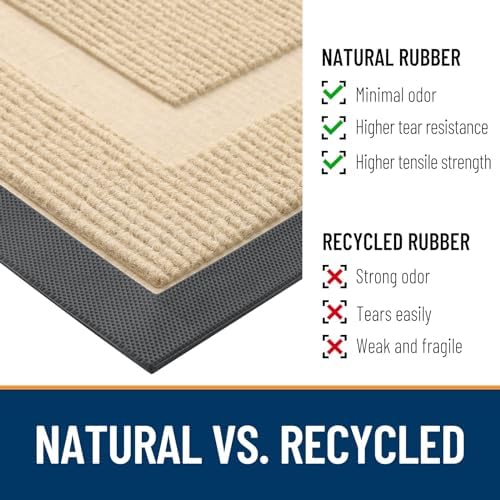 OLANLY Front Door Mat Outside 71x23, All-Season Heavy-Duty Rubber Doormat - Image 4
