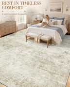 OLANLY 9x12 Washable Area Rug, Soft Non Slip Carpet for Bedroom Living Room - Image 4