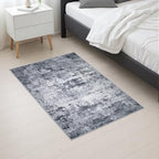 2x3 Washable Entryway Rug: Modern Abstract Indoor Soft Carpet Grey - Image 5