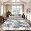 Washable Rug 10x14 Area Rugs for Living Room Bedroom Carpet, Grey Indoor Vintage Abstract Boho Large Rug Non Slip Faux Wool Rugs for Dorm, Dining Room Table, Nursery, Kids Playroom, Gray by Acapet