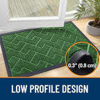 OLANLY Front Door Mat Outside 29.5x17, All-Season Absorbent Rubber Doormat - Image 4