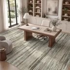 Lofus 9x12 Area Rug for Living Room, Abstract Washable Non-Slip Rugs, Taupe - Image 6