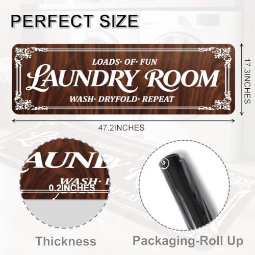 Non-Slip Laundry Room Rug Runner, Farmhouse Washable Laundry Mat - Image 6