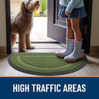 OLANLY Half Circle Front Door Mat Outside 29.5x17 All-Season Rubber Doormat - Image 7