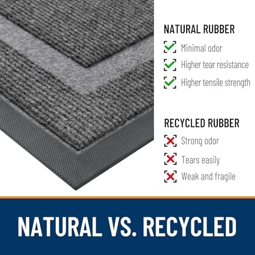OLANLY Front Door Mat Outside 59x30, All-Season Heavy-Duty Rubber Doormat - Image 4