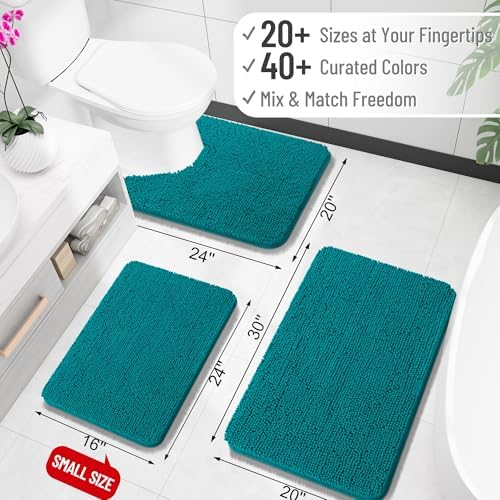 OLANLY Bathroom Runner Rugs 40x24, Extra Soft Absorbent Chenille Bath Rugs - Image 2