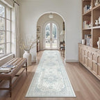 Madane Runner Rug 2x10 Rugs for Hallways, Non-Slip Rug Runners, Sky Blue - Image 4