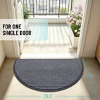 OLANLY Half Circle Front Door Mat 29.5x17, Waterproof Heavy-Duty Doormat - Image 2