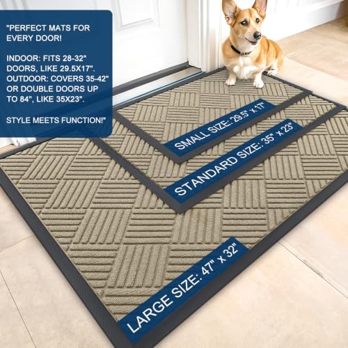 OLANLY Front Door Mat Outside Entrance 35x23, Waterproof Heavy-Duty Doormat - Image 2