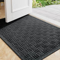 Mibao Front Door Mat Outside Entrance, 36" x 24", Heavy Duty Welcome Mat, Stain and Fade Resistant, Dirt Trapper Doormat, Super Absorbent Indoor Outdoor Entryway Mat with Non-Slip Backing, Black by Mibao