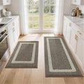 COSY HOMEER Kitchen Rugs Sets of 2 Non-Slip Washable,20"x30"+20"x48" by COSYHOMEER