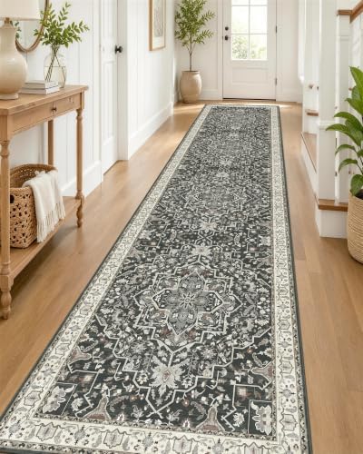 OLANLY 2'6"x14' Washable Runner Rug, Non Slip Carpet for Hallway Kitchen by OLANLY