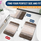 OLANLY Large Bathroom Rugs 50x30, Extra Soft Absorbent Microfiber Bath Rugs - Image 2