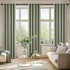 MIULEE Blackout Curtains for Bedroom 2 Panels 40 x 72 Inch Long Sage Green - Image 6