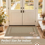 BEQHAUSE Indoor Door Mat 20" x 48", Dirt Trapper Door Mats, Beige - Image 2