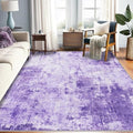 RELEANY Washable 8'x10' Abstract Area Rug for Living Room Purple by RELEANY