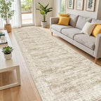2'6 x 10' Runner Rug Non Slip,Washable Kitchen Rugs,Brown - Image 5