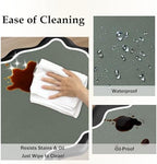 Arenarug Scalloped Kitchen Mats for Floor, Black Gray Kitchen Rugs Set of 2 - Image 5