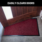 Front Door Mat, Indoor Outdoor Welcome Entryway Entrance Doormat, 30x17 Red - Image 4