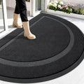 OLANLY Half Circle Front Door Mat Outside 59x34 All-Season Rubber Doormat by OLANLY