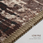 Entryway Rug 3x5 Brown Bedroom Area Rug Washable Non Slip Abstract Coffee Boho Rugs for Indoor Entry, Kitchen, Classroom, Bathroom, Kids Girls Room, Office, College Dorm Small Carpet - Image 7
