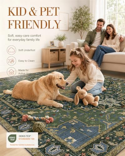 OLANLY 3x4 Washable Accent Rug, Soft Non Slip Carpet for Entryway Bedside - Image 5
