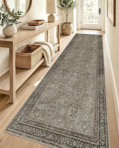 OLANLY 2'6"x12' Washable Runner Rug, Non Slip Carpet for Hallway Kitchen by OLANLY