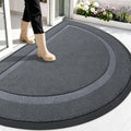 OLANLY Half Circle Front Door Mat Outside 59x34 All-Season Rubber Doormat by OLANLY