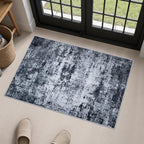 2x3 Washable Entryway Rug: Modern Abstract Indoor Carpet Black by FXRHLP