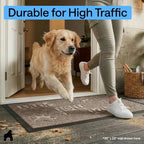GORILLA GRIP WeatherMAX Door Mat, Indoor Outdoor Use, 35x23, Beige Paw - Image 6