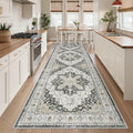 Madane Hallway Runner Rug 3x10 Washable Kitchen Runners 10ft, Black by Madane