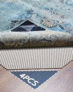 Veken Rug Gripper Pad for Hardwood Floors Tile Floors with 4 Pcs Rug Tape, Thick Cushion Non Slip Rug Pads for Area Rugs, Under Carpet Anti Skid Mat, Keep Your Rugs Safe and in Place, 2x3 Ft by Veken